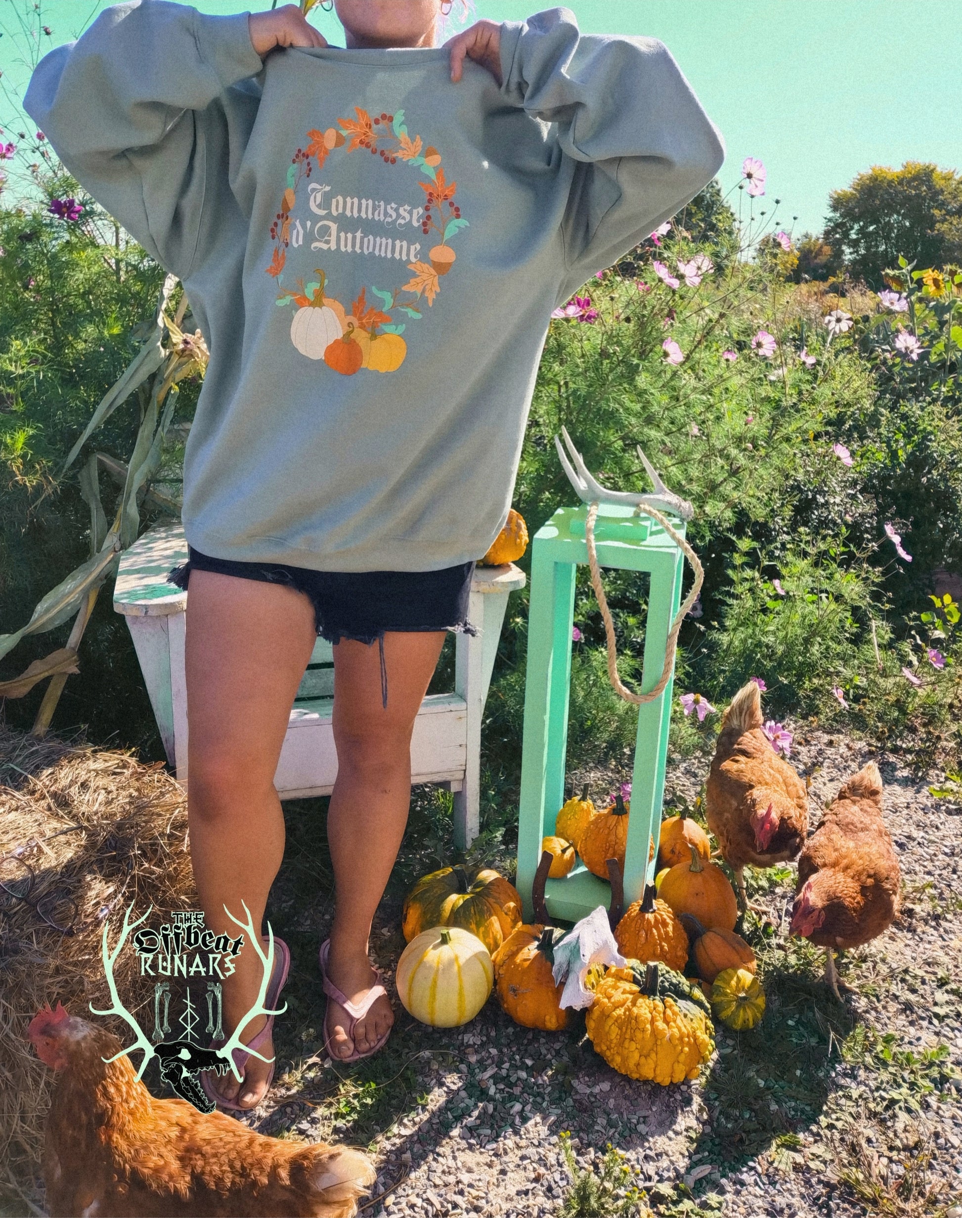 Connasse d'automne Crewneck Sweatshirt The Offbeat Runars 3