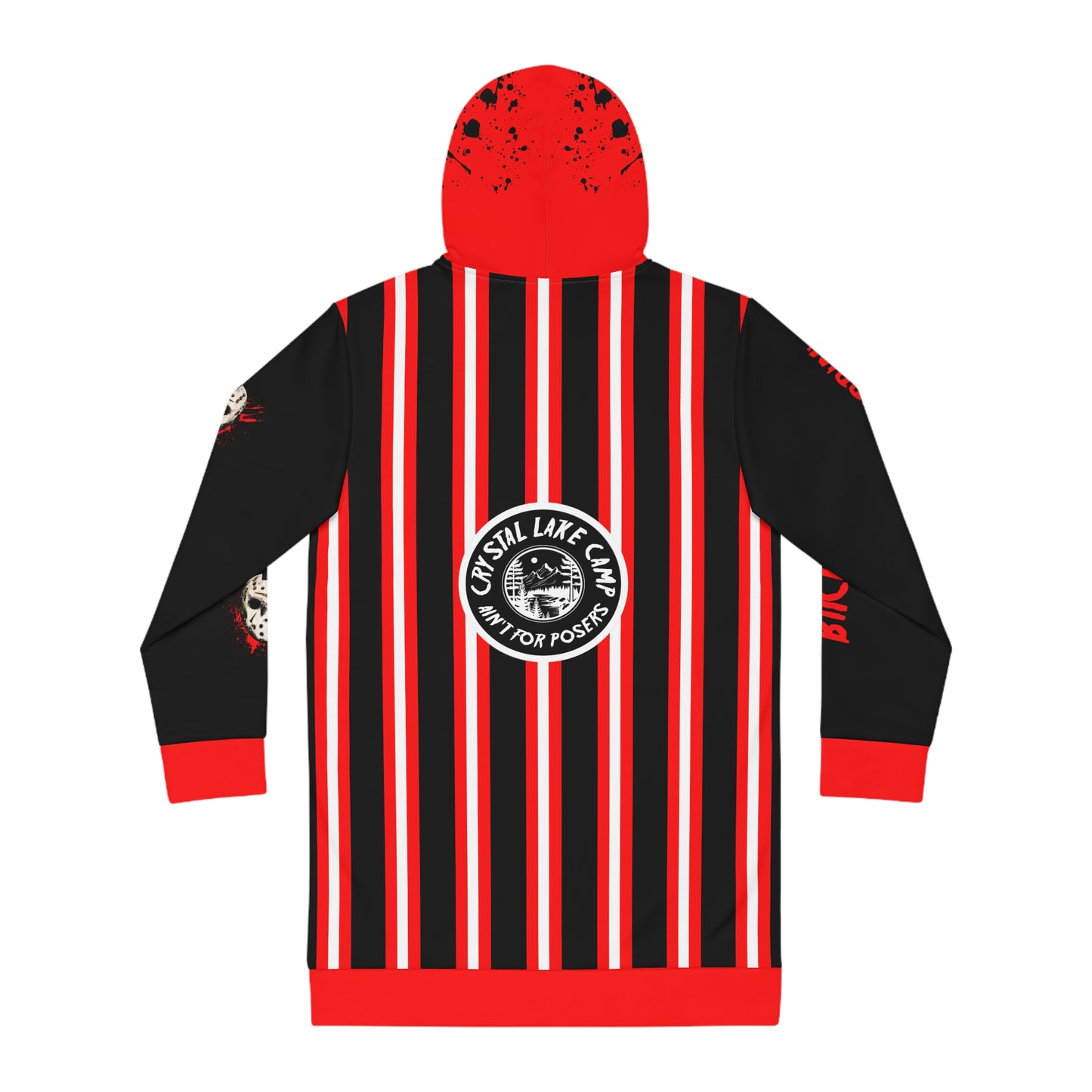 Crystal Lake Camp ain't for posers Hoodie Dress back The Offbeat Runars