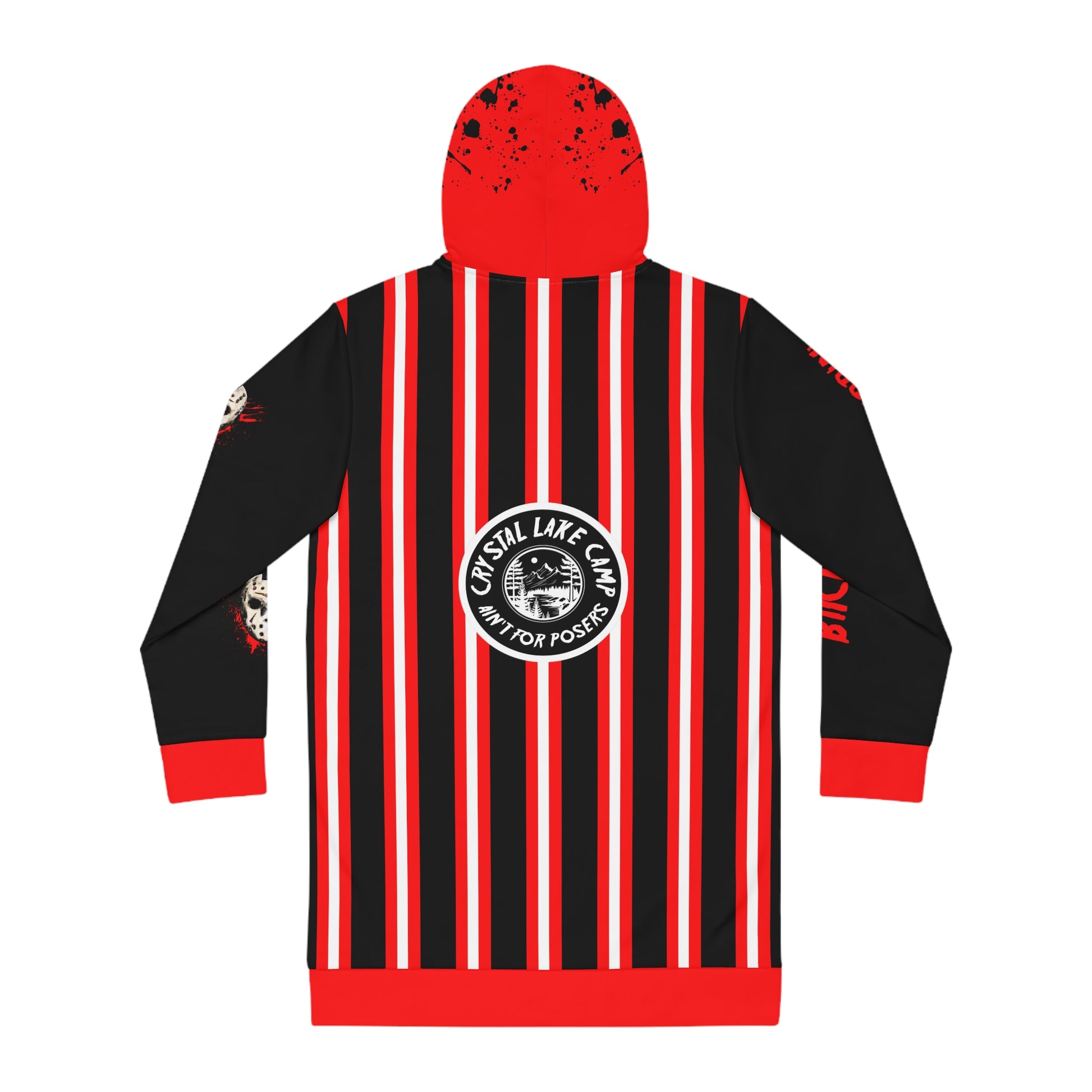 Crystal Lake Camp ain't for posers Hoodie Dress back The Offbeat Runars