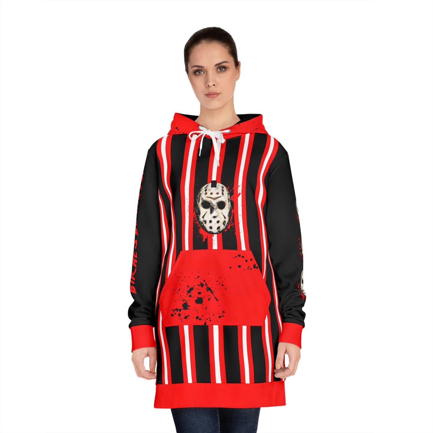 Crystal Lake Camp ain't for posers Hoodie Dress  front The Offbeat Runars