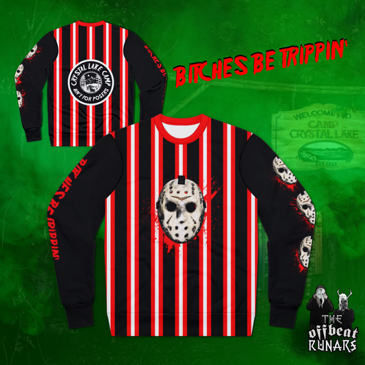 Crystal Lake Camp ain't for posers Unisex Sweatshirt Front and back The Offbeat Runars