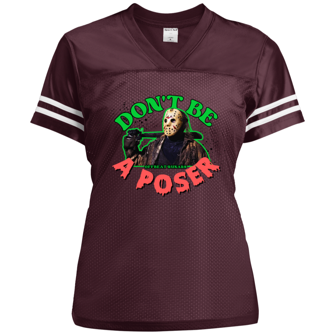 Don't be a poser Ladies' Replica Jersey Maroon The Offbeat Runars