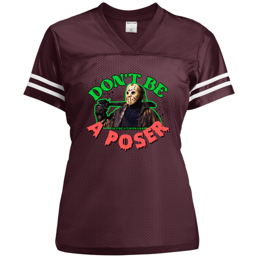Don't be a poser Ladies' Replica Jersey Maroon The Offbeat Runars