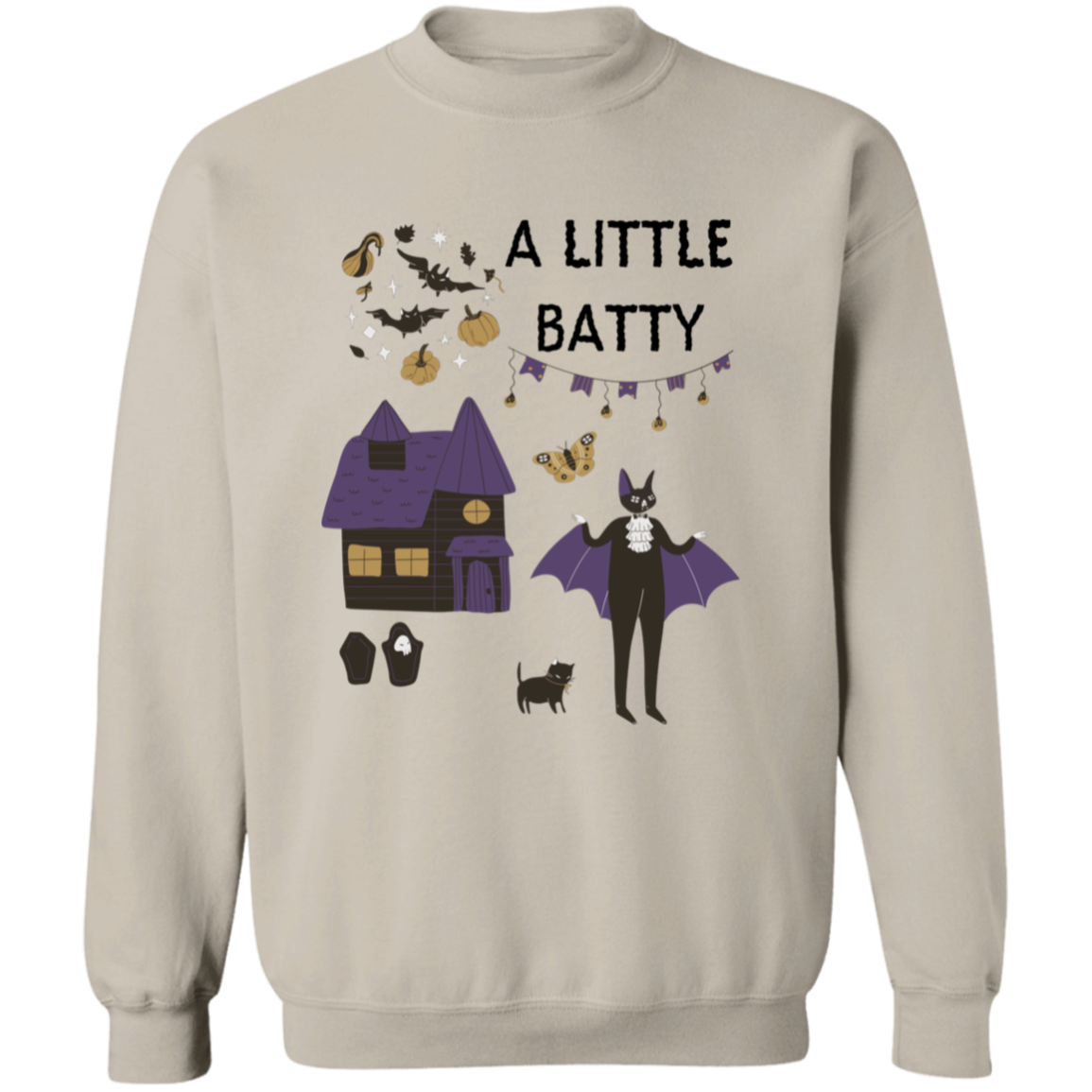 A little batty Crewneck Pullover Sweatshirt