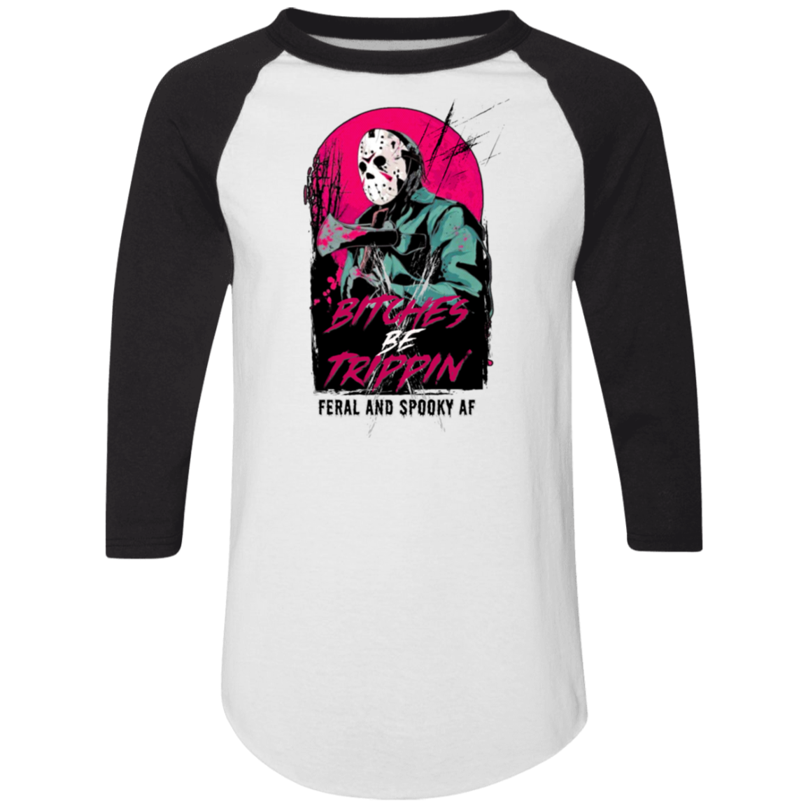 Maillot raglan colorblock « Bitches be Trippin' »