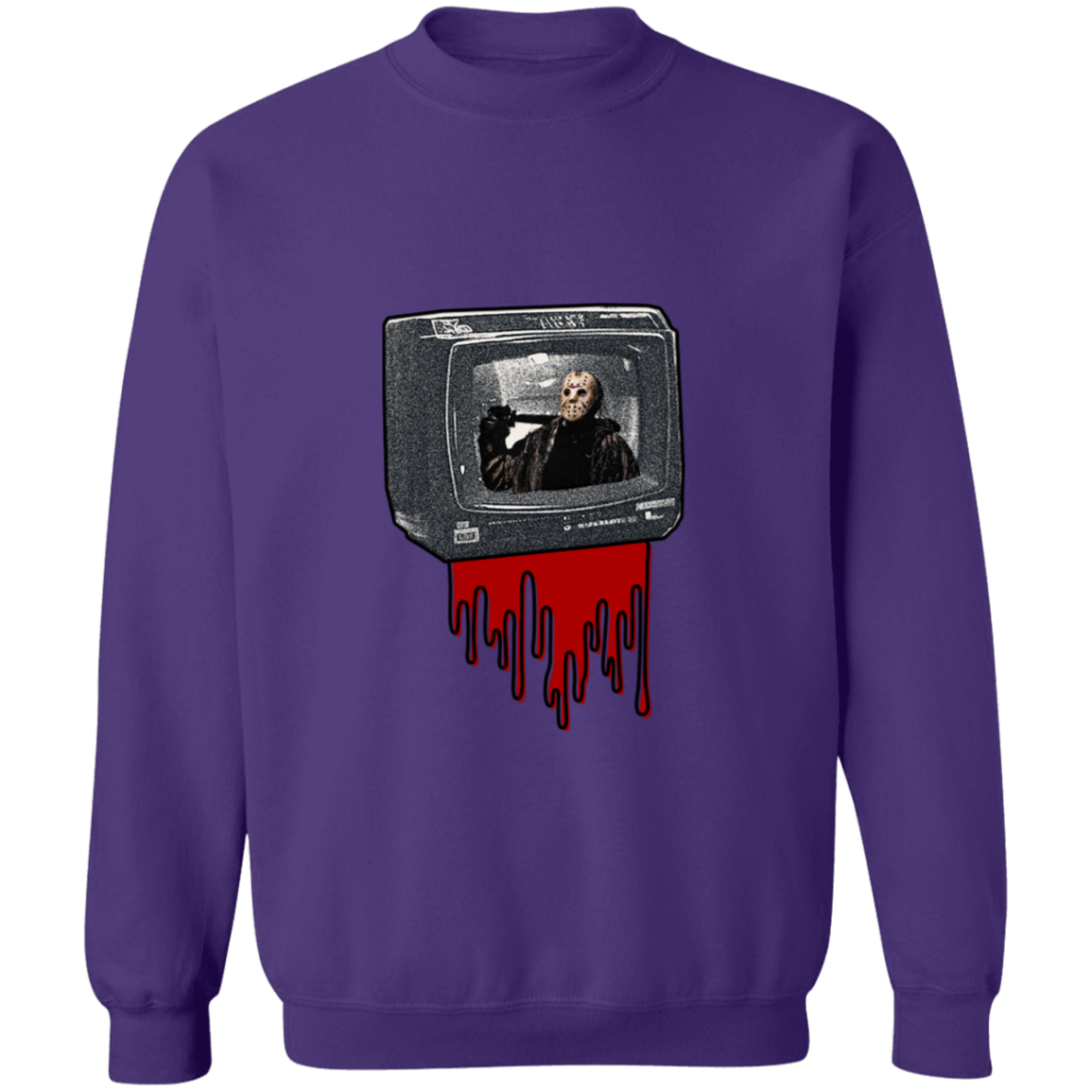 Vintage Bloody TV Jason Crewneck Pullover Sweatshirt