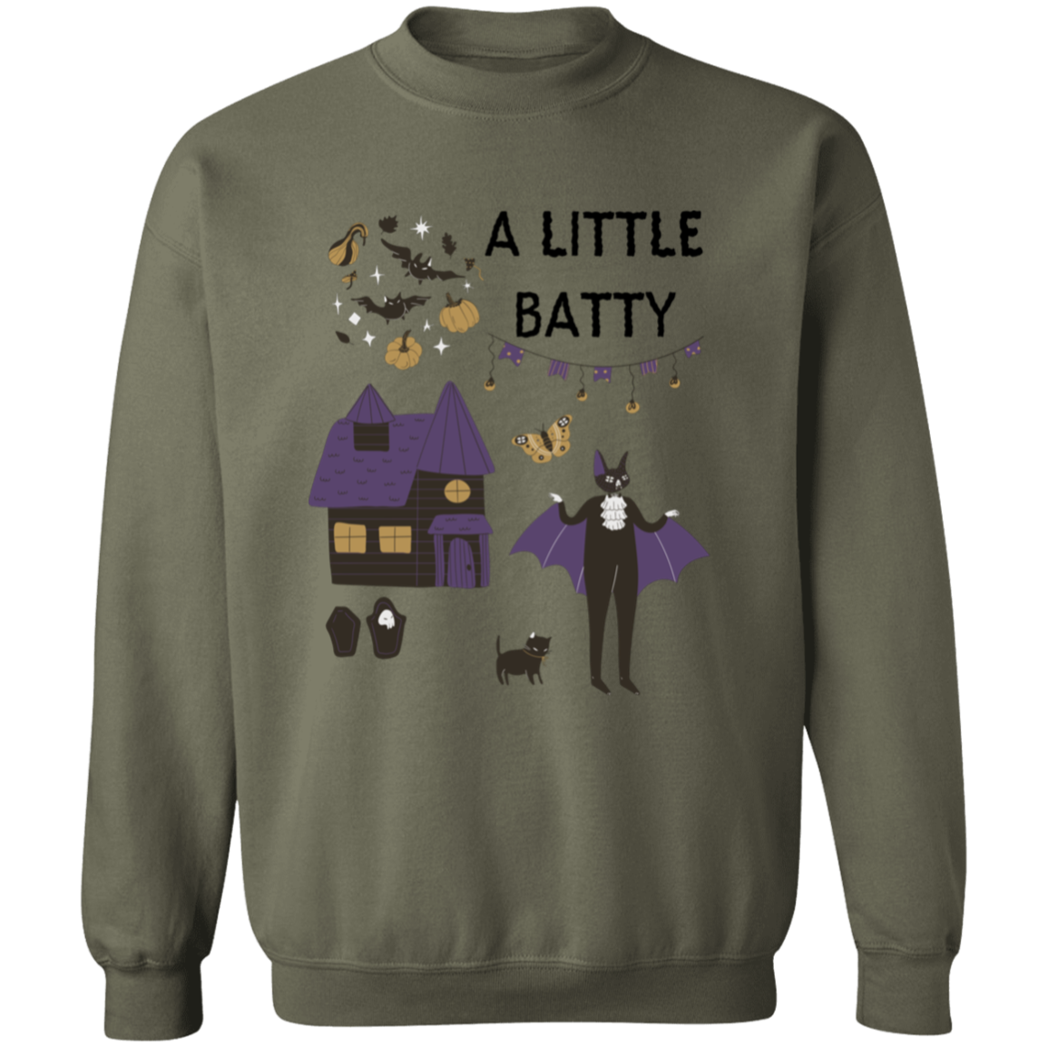 A little batty Crewneck Pullover Sweatshirt