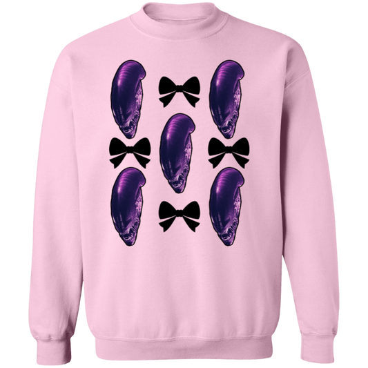 Alien and bowties Crewneck Pullover Sweatshirt