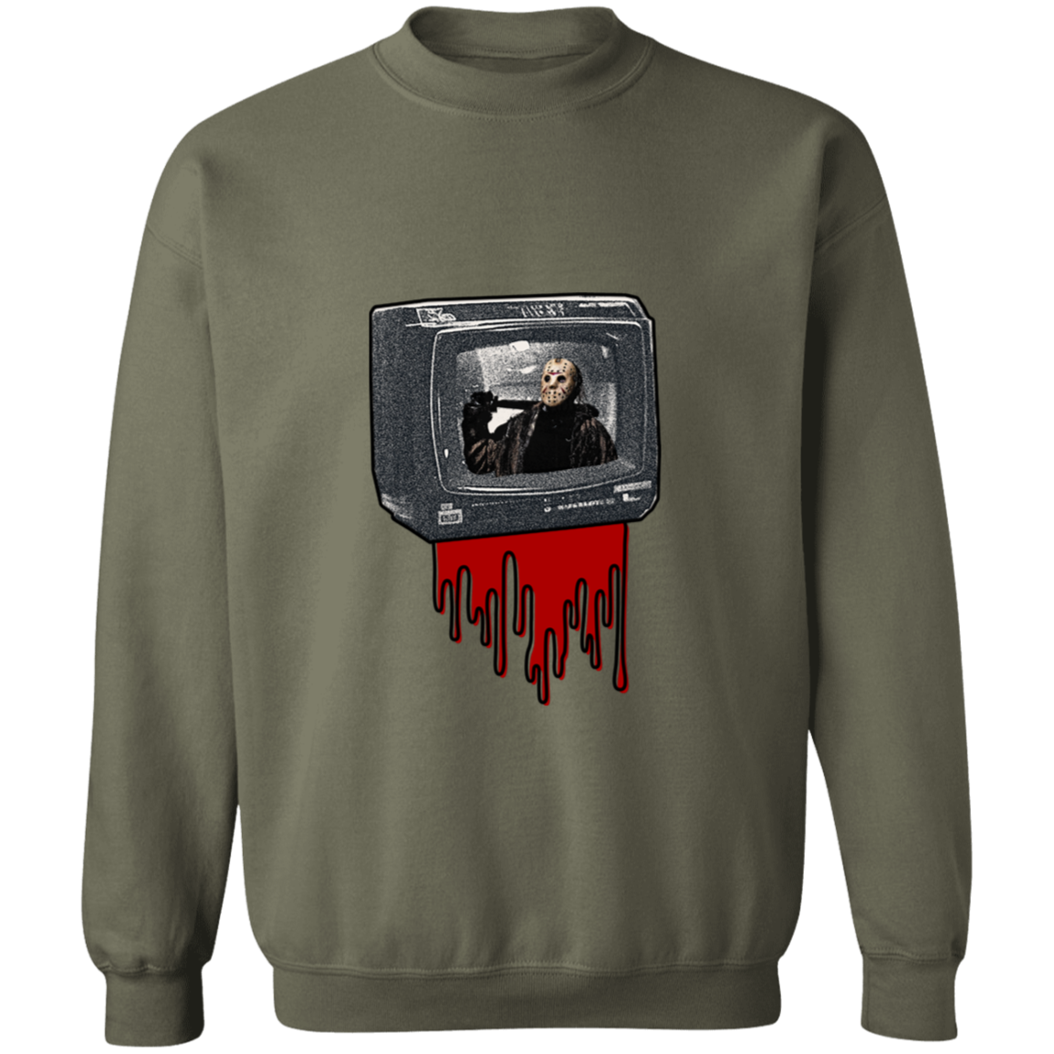 Vintage Bloody TV Jason Crewneck Pullover Sweatshirt