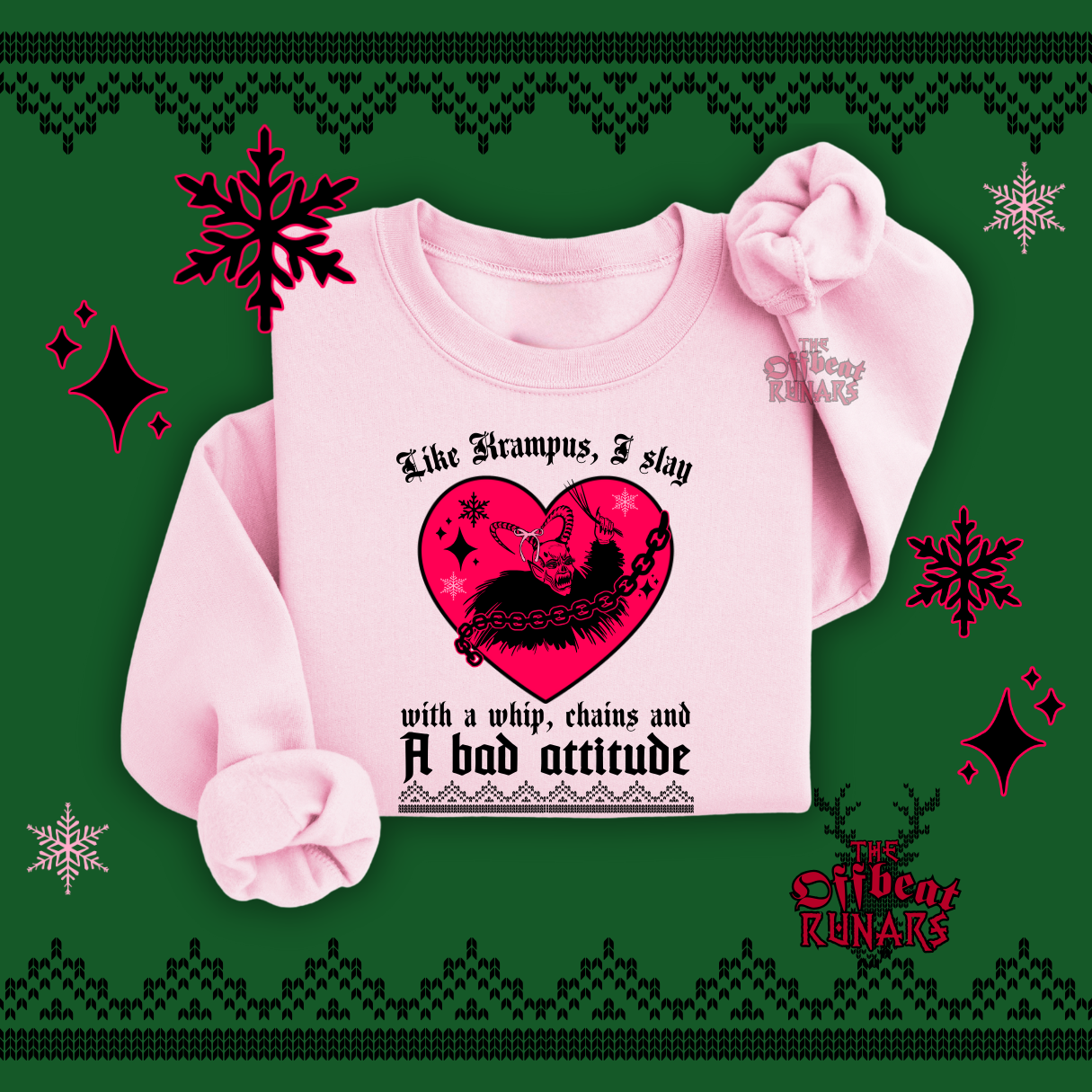 krampus, christmas, sweater