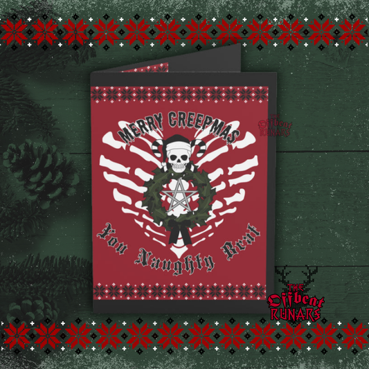 greeting card, yule, creepmas
