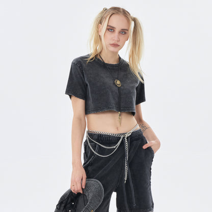 Feral girl gang Vintage Style Crop top