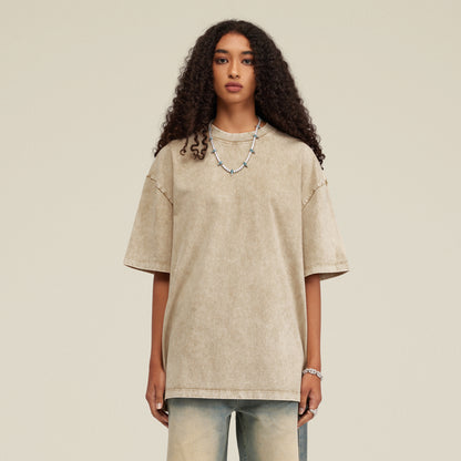 Born Offbeat Faded Snow washed Oversized T-shirt