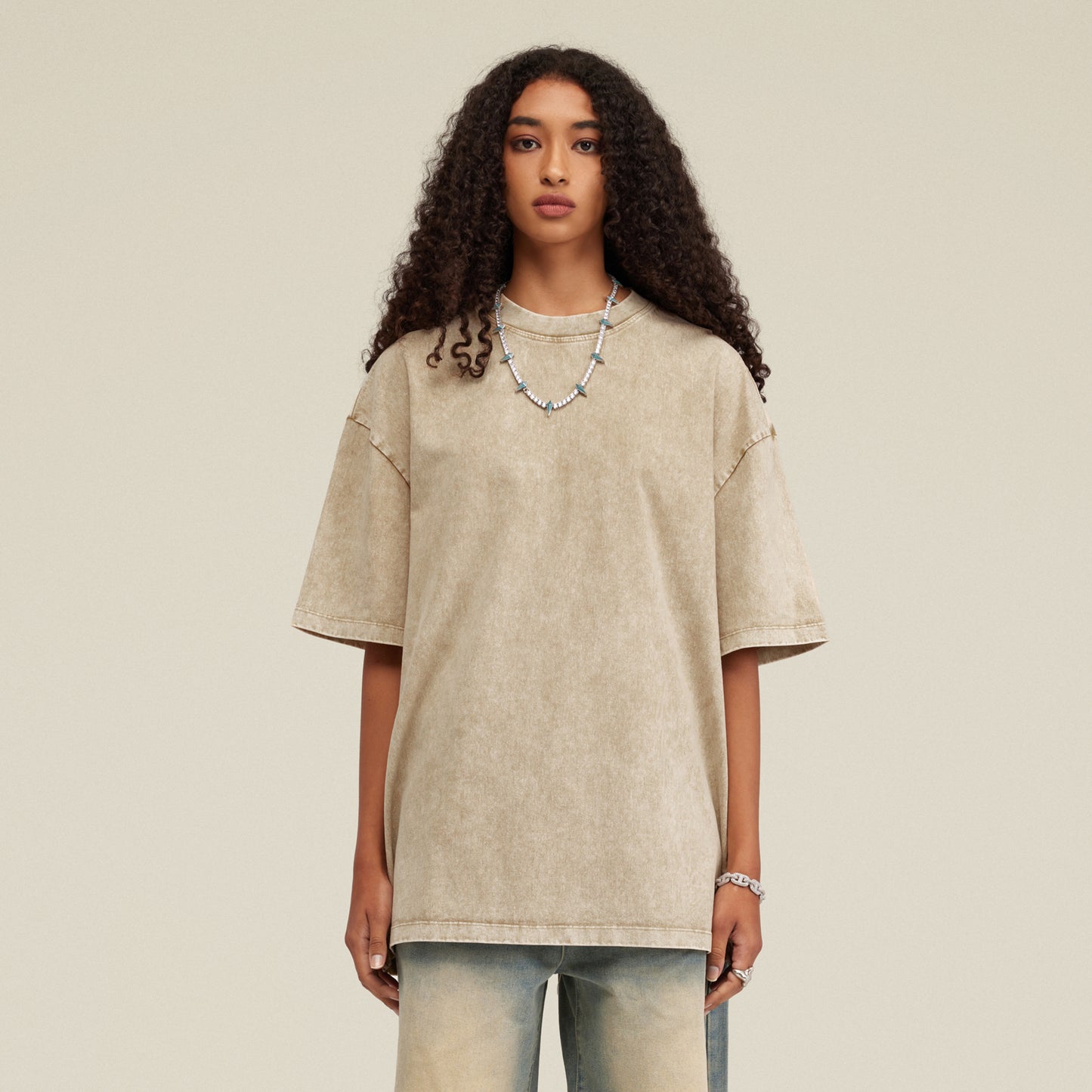 Of Fallax and Rabbit holes Snow washed Oversized T-shirt