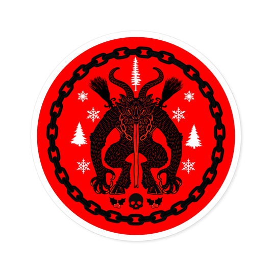 krampus, stickers, christmas, holidays