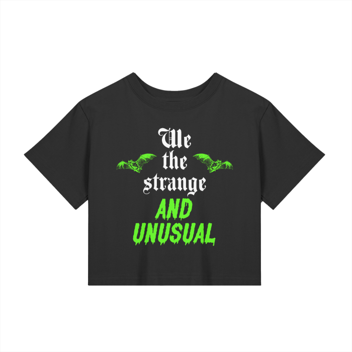 We the strange and unusual Baby Tee Front The Offbeat Runars