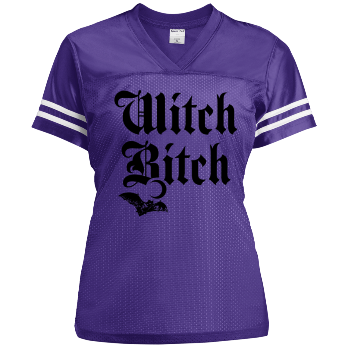 Witch Bitch Ladies' Replica Jersey Purple front side The Offbeat Runars