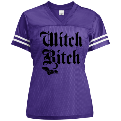 Witch Bitch Ladies' Replica Jersey Purple front side The Offbeat Runars
