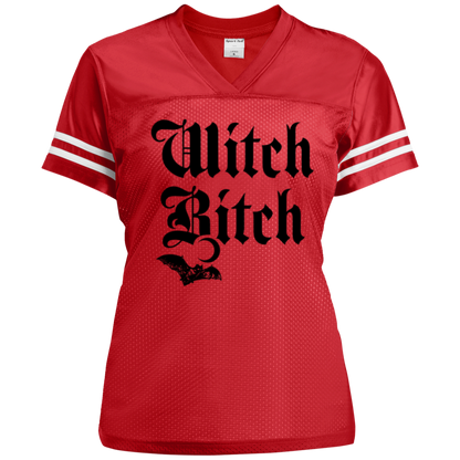 Witch Bitch Ladies' Replica Jersey Red front side The Offbeat Runars