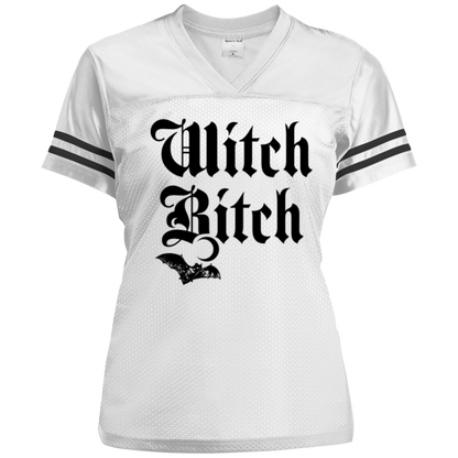 Witch Bitch Ladies' Replica Jersey White front side The Offbeat Runars