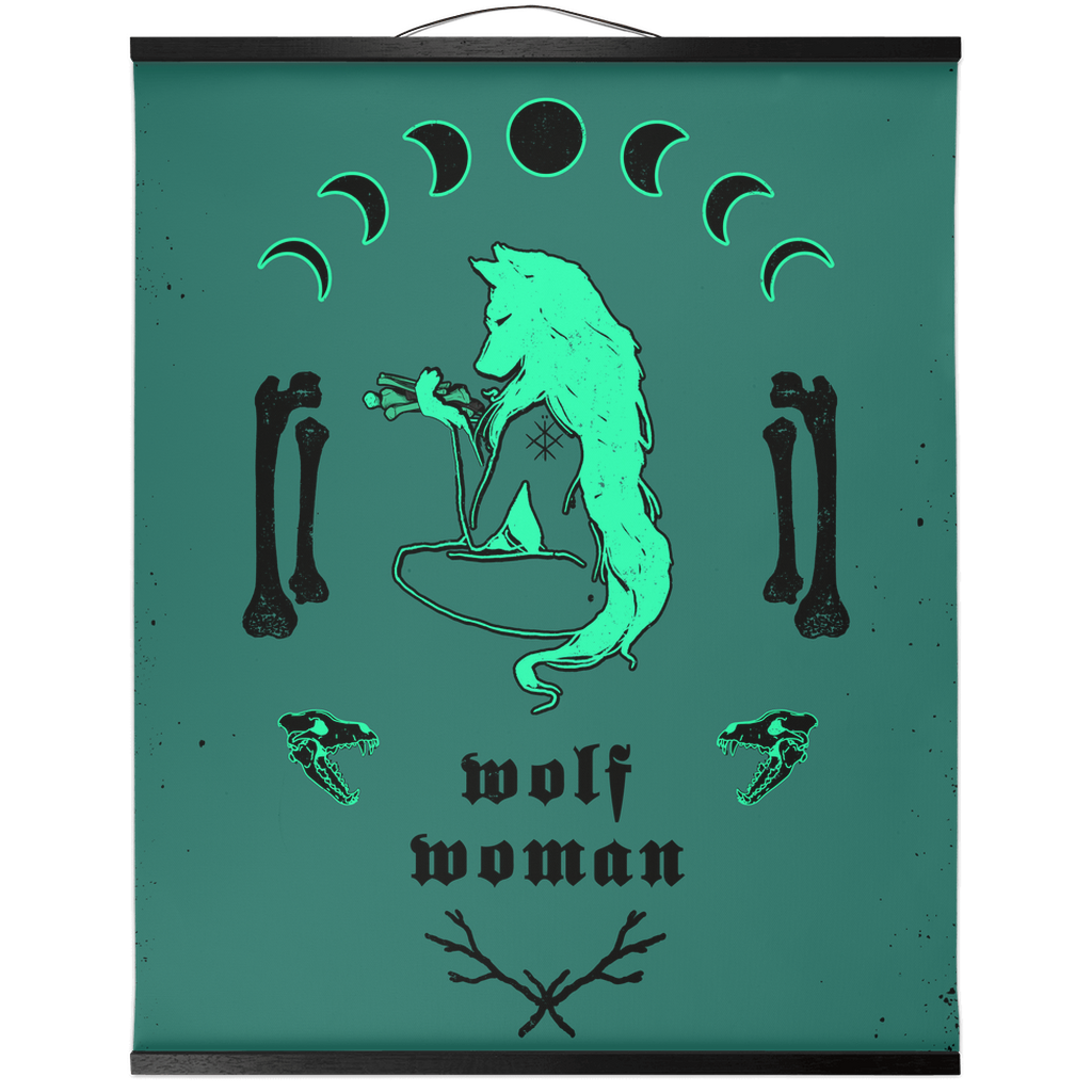 Wolf Woman La Loba Hanging Canvas Prints