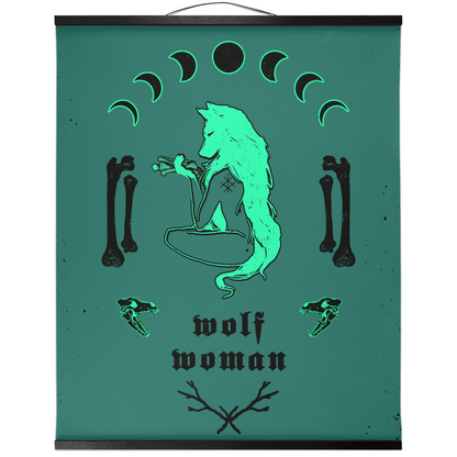 Wolf Woman La Loba Hanging Canvas Prints