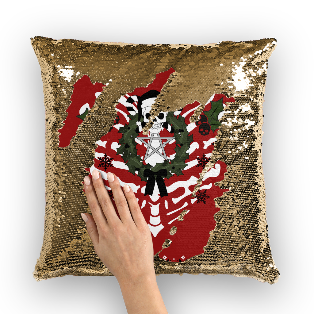 Creepmas cheer Sequin Cushion Cover