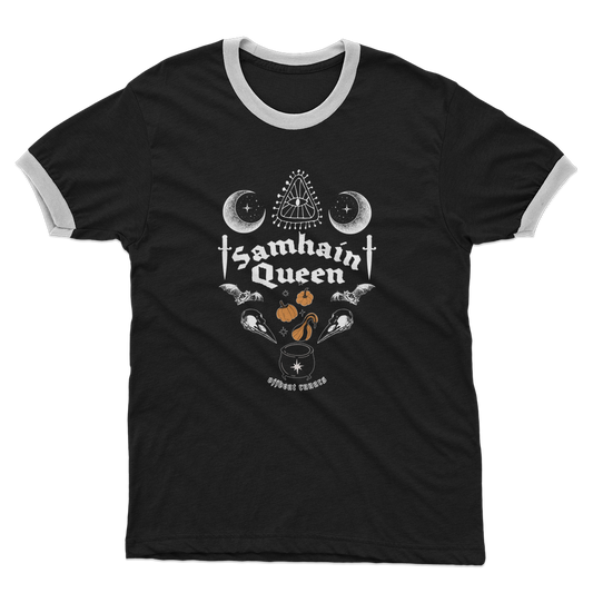 Samhain Queen Adult Ringer T-Shirt