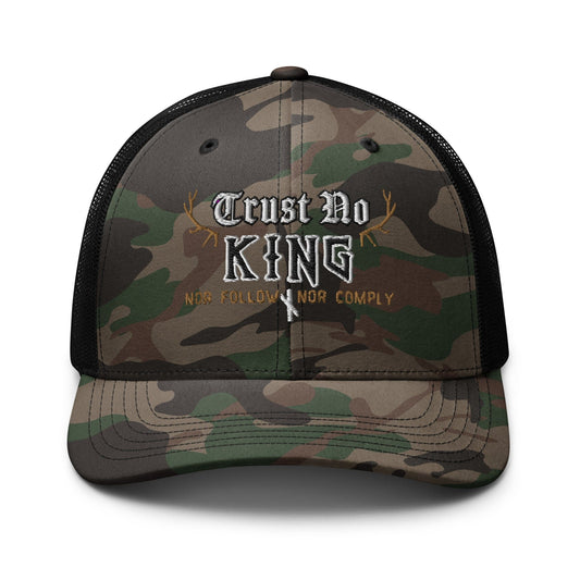 Trust No King Original Camouflage trucker hat