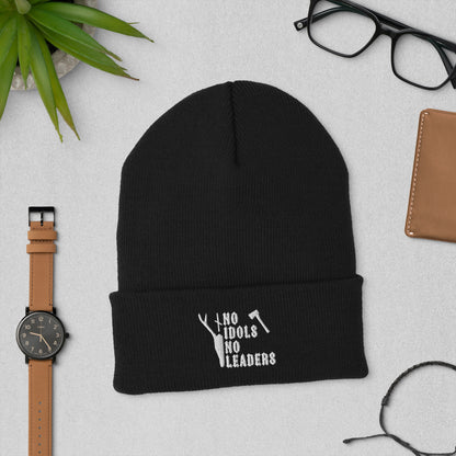 No idols no leaders Cuffed Beanie