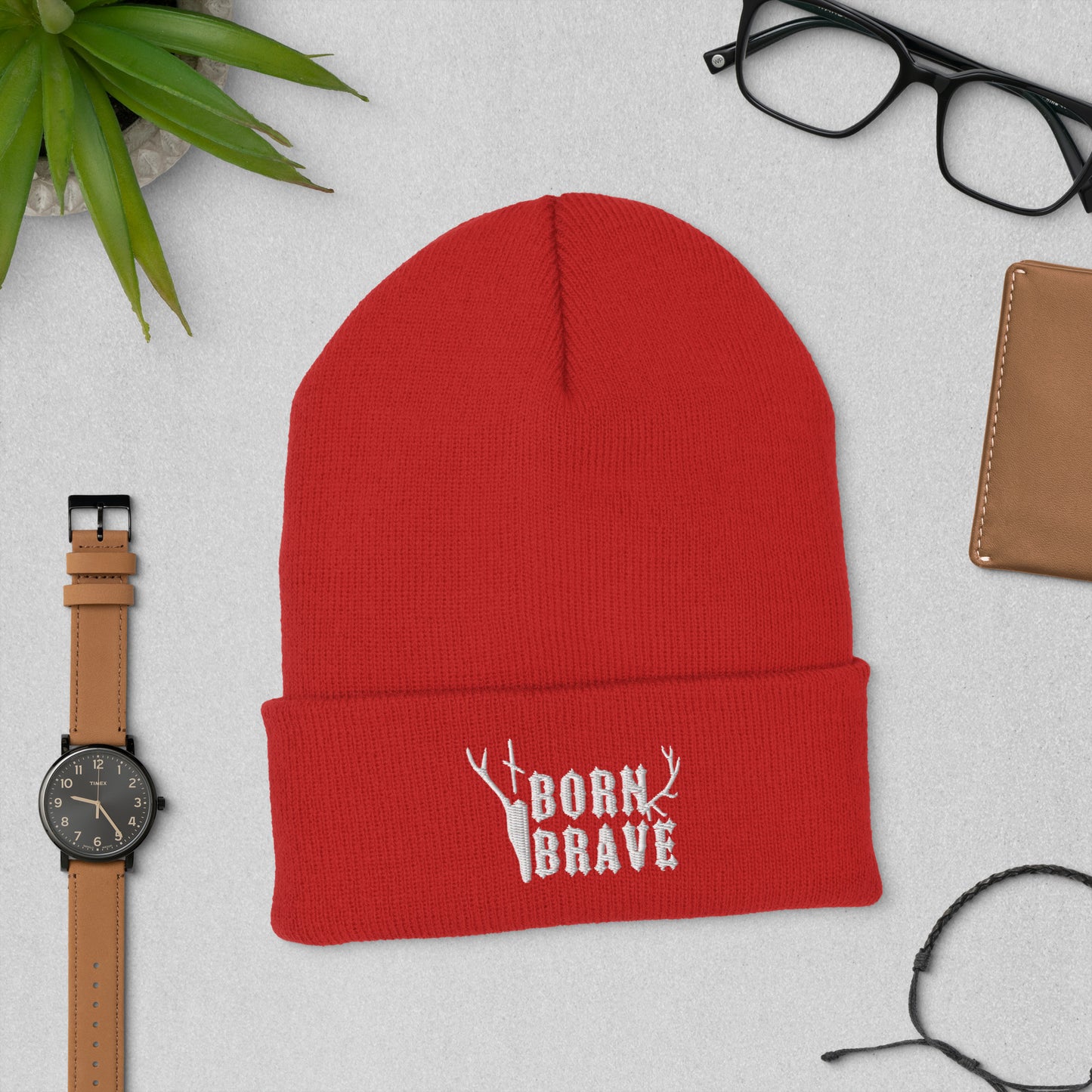 Born Brave Original Cuffed Beanie