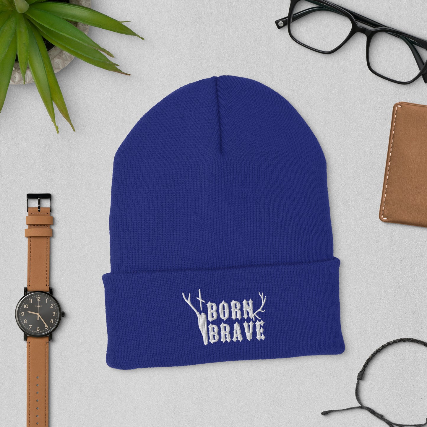 Born Brave Original Cuffed Beanie