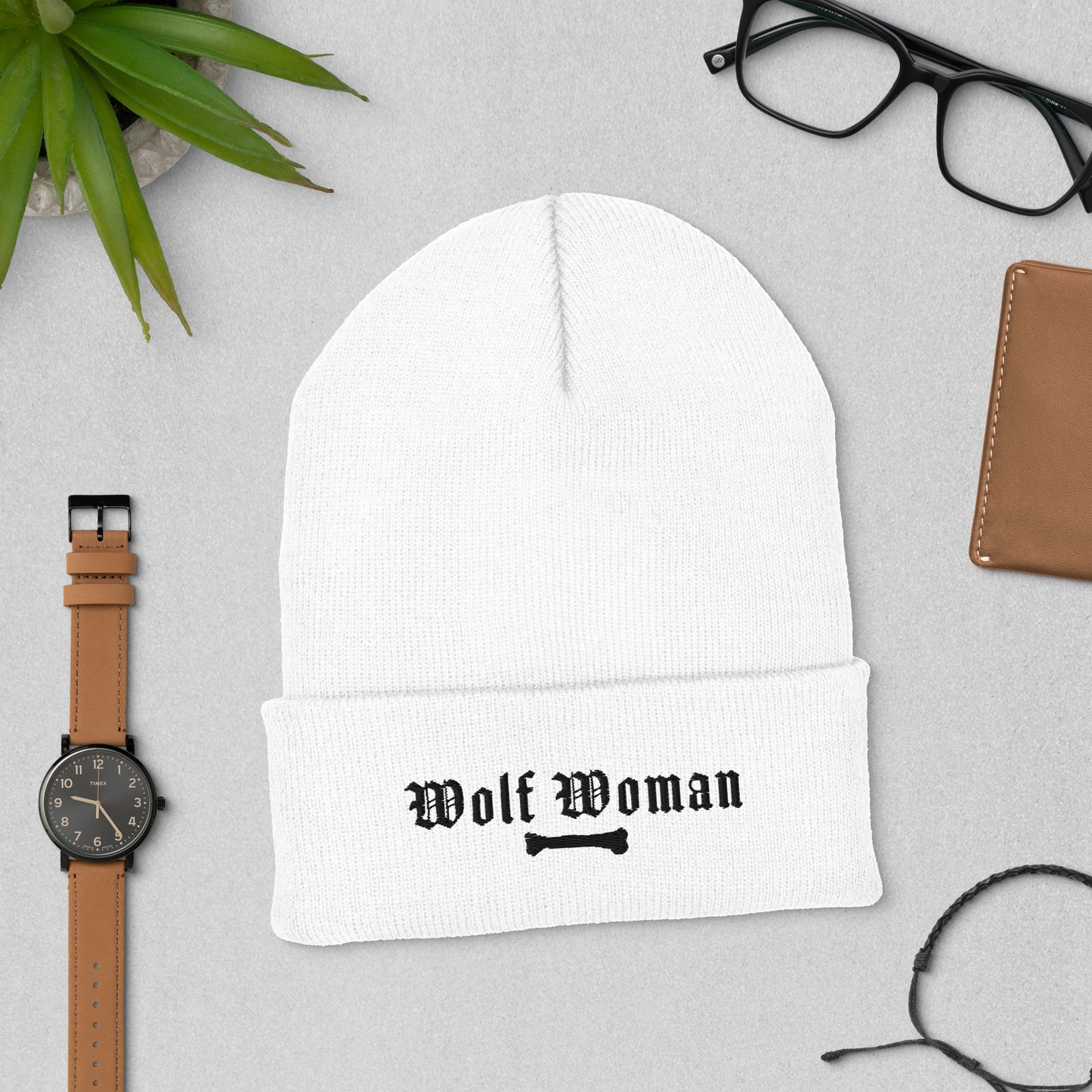 Wolf Woman Cuffed Beanie