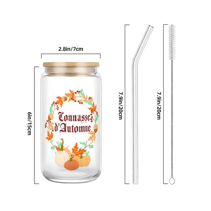 Connasse d'Automne Tumbler with Straw & Bamboo Lid  (16oz)