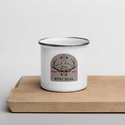 Wild Boys Stay Real Enamel Mug