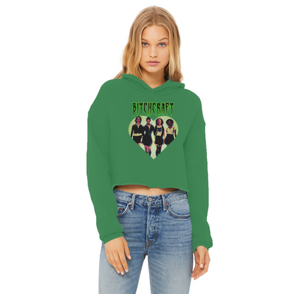 Bitch Craft Ladies Cropped Raw Edge Hoodie