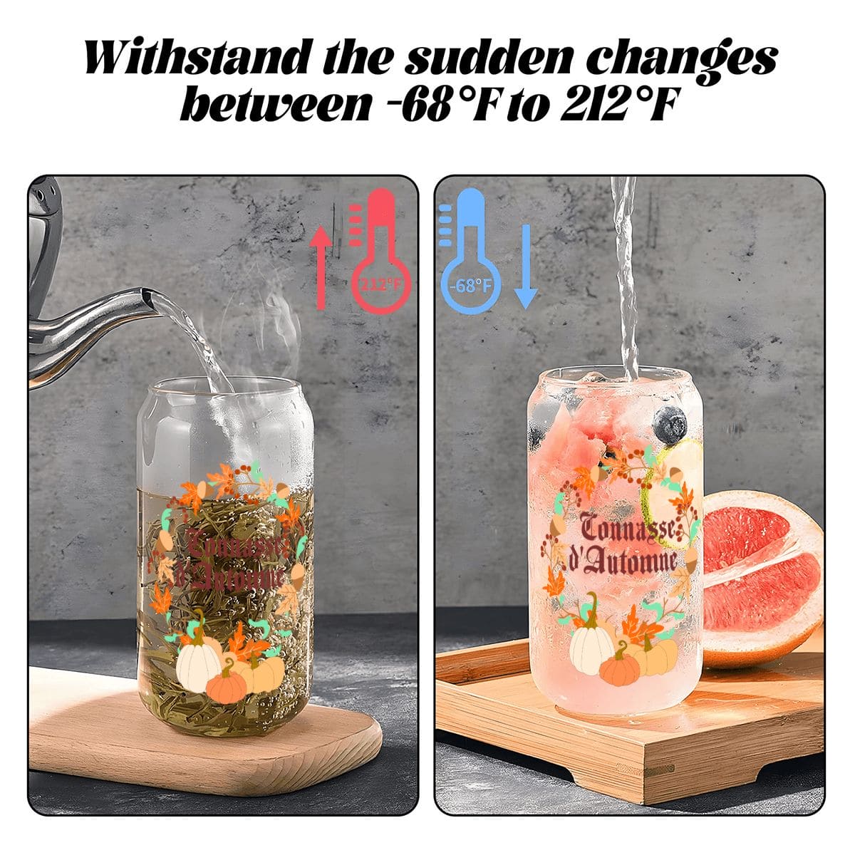 Connasse d'Automne Tumbler with Straw & Bamboo Lid  (16oz)