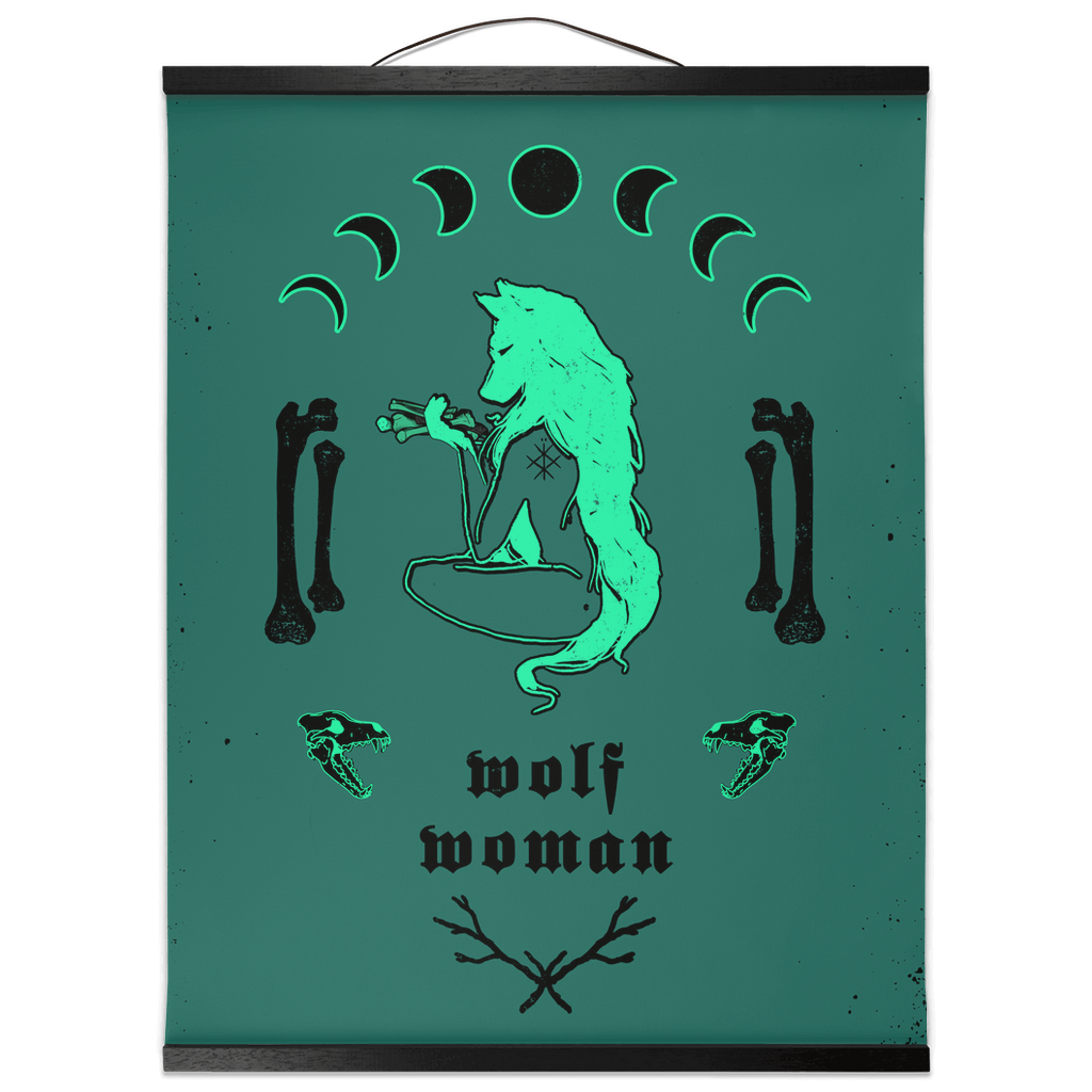 Wolf Woman La Loba Hanging Canvas Prints