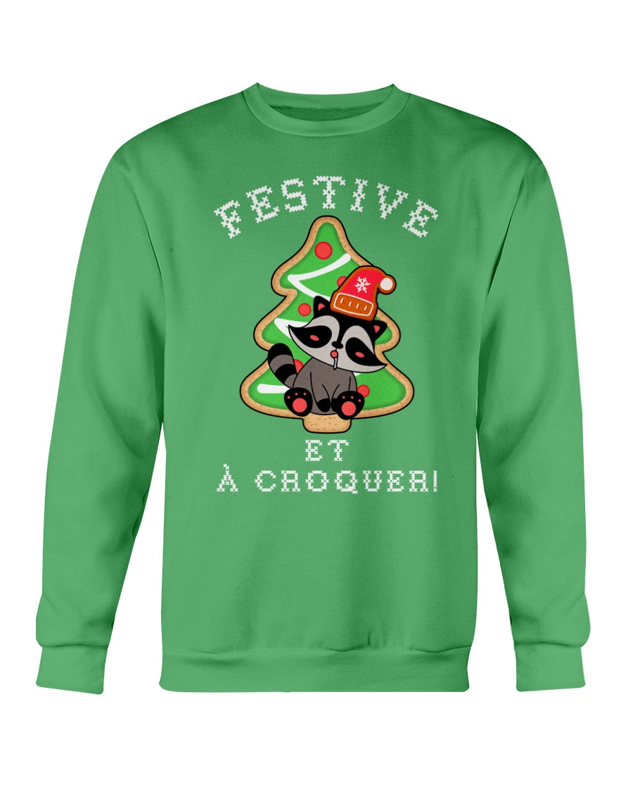 festive, christmas, french ,sweatshirt