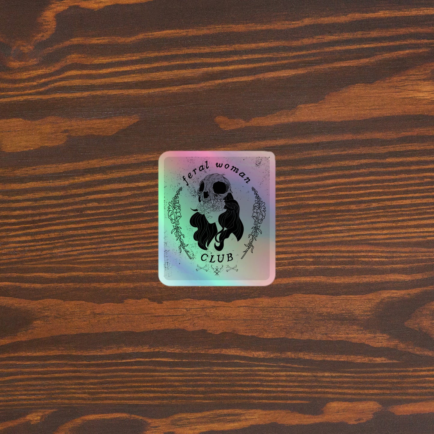 Feral girl club Holographic stickers