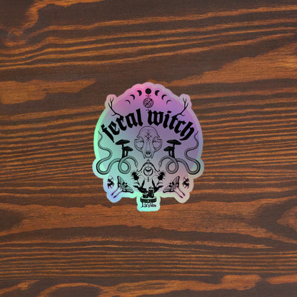 Feral Witch Sagittarius Holographic stickers