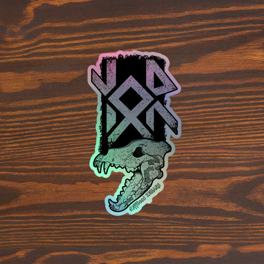 Nauthiz Othala Raido Runes Holographic stickers