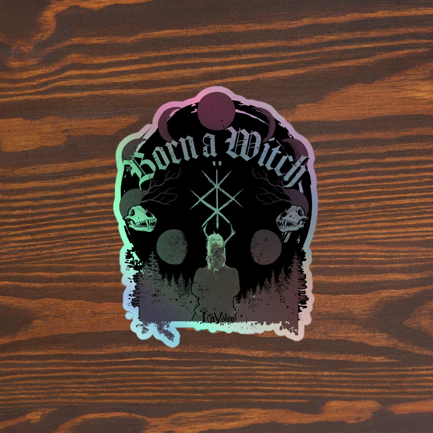 Born a witch Holographic stickers