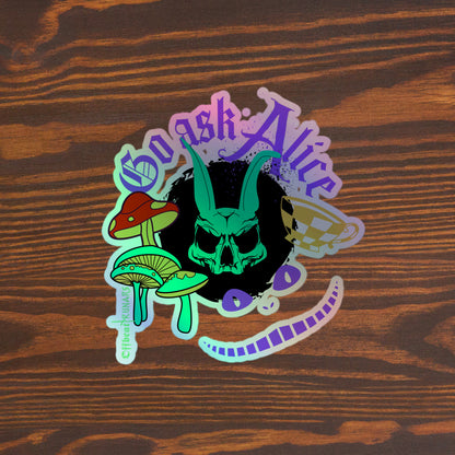 Go ask Alice Kiss cut Sticker Holographic