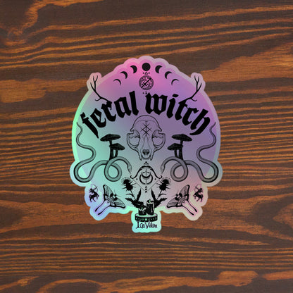 Feral Witch Sagittarius Holographic stickers