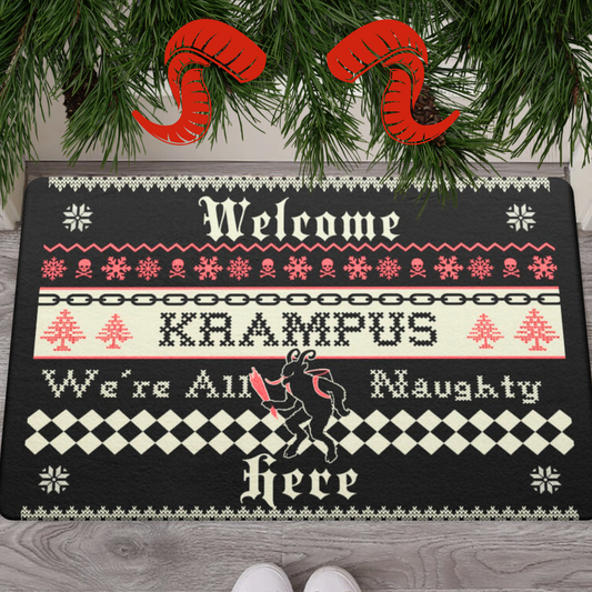 doormat, krampus, yule