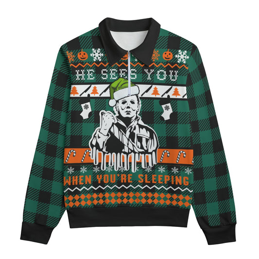 michael myers, christmas, krampus, yule, sweatshirt