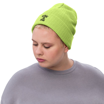 Feral as f*ck Ribbed knit beanie