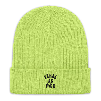 Feral as f*ck Ribbed knit beanie