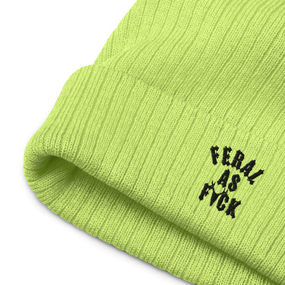 Feral as f*ck Ribbed knit beanie